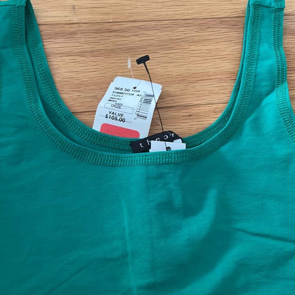 Theory Green Tubular Tank. One Size. - Picture 2 of 3